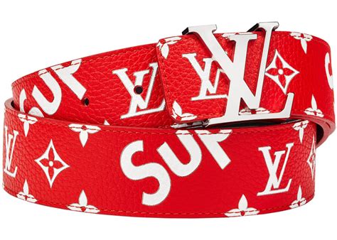 real supreme louis vuitton belt|Louis Vuitton monogram belt.